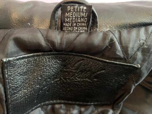Vintage jacqueline Ferrar leather jacket Women’s Sz MP EUC - Picture 5 of 10
