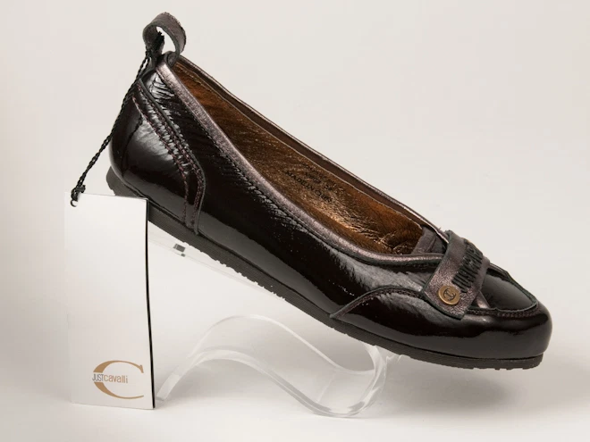 Nuevos Zapatos Just Cavalli Marrón Charol Talla 35 US 5 Foto 2 de 4