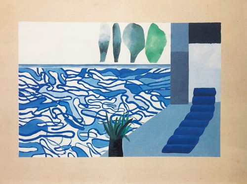 David Hockney "Bild eines Hollywood Swimming Pools" Pop Art Buch Folio - Bild 2 von 3