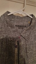 Elie Tahari Black/Grey Gray Dress / Casual Shirt Men's Sz L Large  198 MSRP