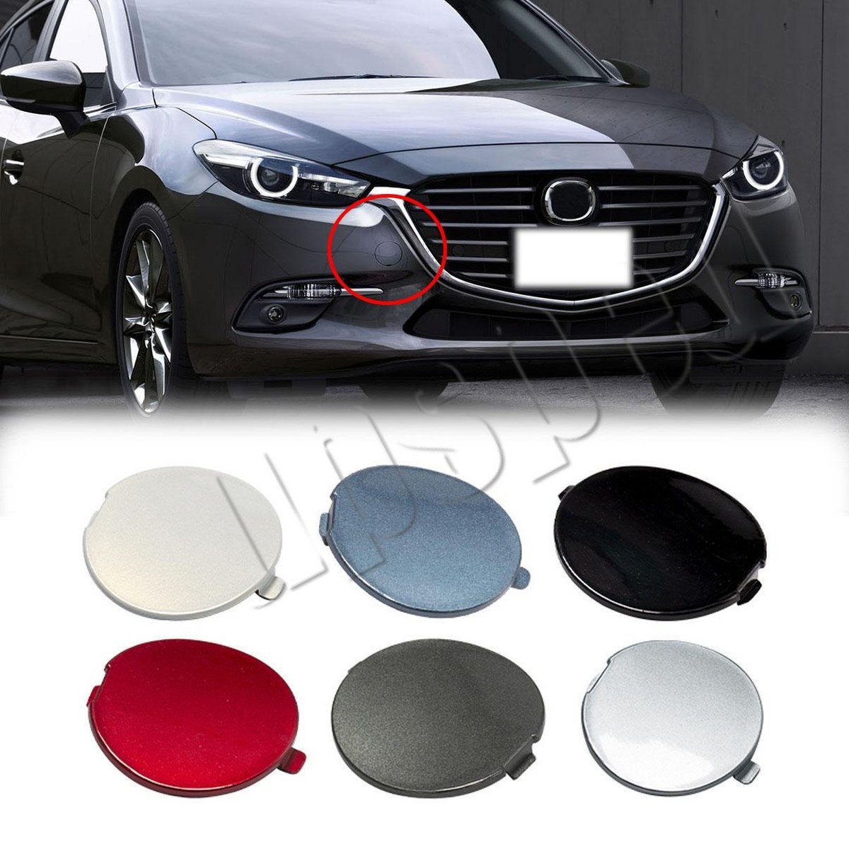 Front Bumper Tow Hook Hole Cover Cap For Mazda 3 Axela 2017 2018