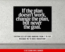 Motivational Vinyl Banner - Custom Fitness Wall Art for Home Gym or Office