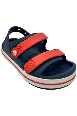Crocs Unisex Toddler Crocband Cruiser Sandal Navy/Varsity Red