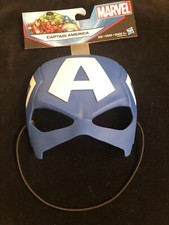 Marvel CAPTAIN AMERICA Kids Child 6"x5" Mask Blue Halloween Costume Mask
