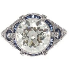 Dazzling Round Cut White Sapphire Women's Engagement Fashion Collection Ring