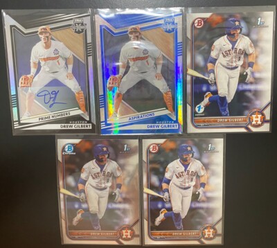 Drew Gilbert Auto /59, /349, 1st Bowman 1st Ed, Bowman Chrome 1st, 1st