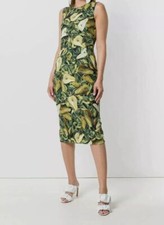 Dolce & Gabbana Women's Green Pear Silk Sleeveless Dress Size 38