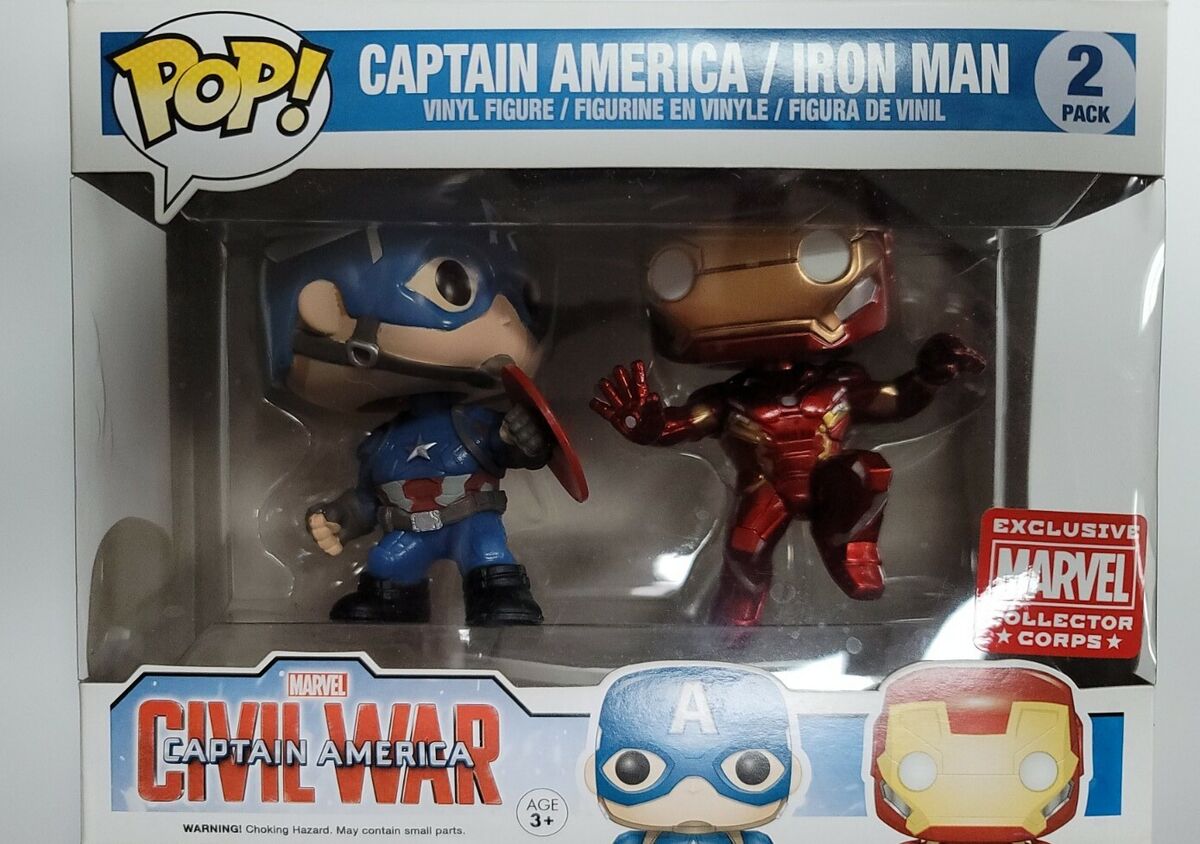 Funko Pop! Marvel Civil War (2 Pack) CAPTAIN AMERICA / IRON