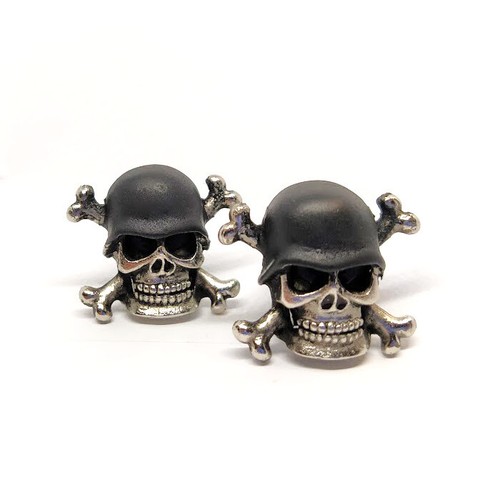 1pc. Totenkopf Skull Schrauben Kennzeichen Stammes motorrad chopper custom helm - Picture 2 of 6