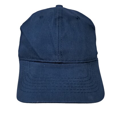 George Strapback Hat Blue One Size Adjustable Solid 6 Panel Blank