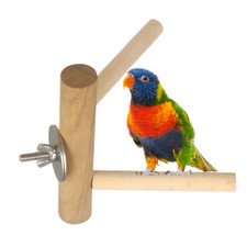 Natural Wood Bird Perch Stand,Playground, Bird Play Gym Toys  5 in x 3.5 in 