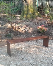corten steel bench , steel bench , garden bench ,