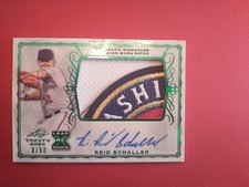 2020 Leaf Trinity REID SCHALLER Rookie RC Jersey PATCH AUTO GREEN /50 WSH RO6