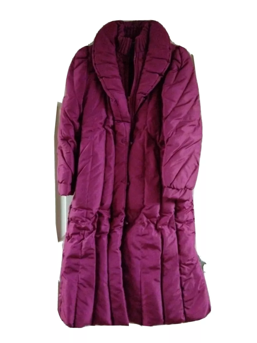 Vintage The Waters Edge Down Full Length Coat, Med., Magenta, worn once