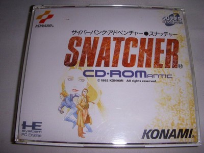 SNATCHER CD-ROMANTIC PC-Engine SCD PCE Grafx Konami Import Japan Game form JP