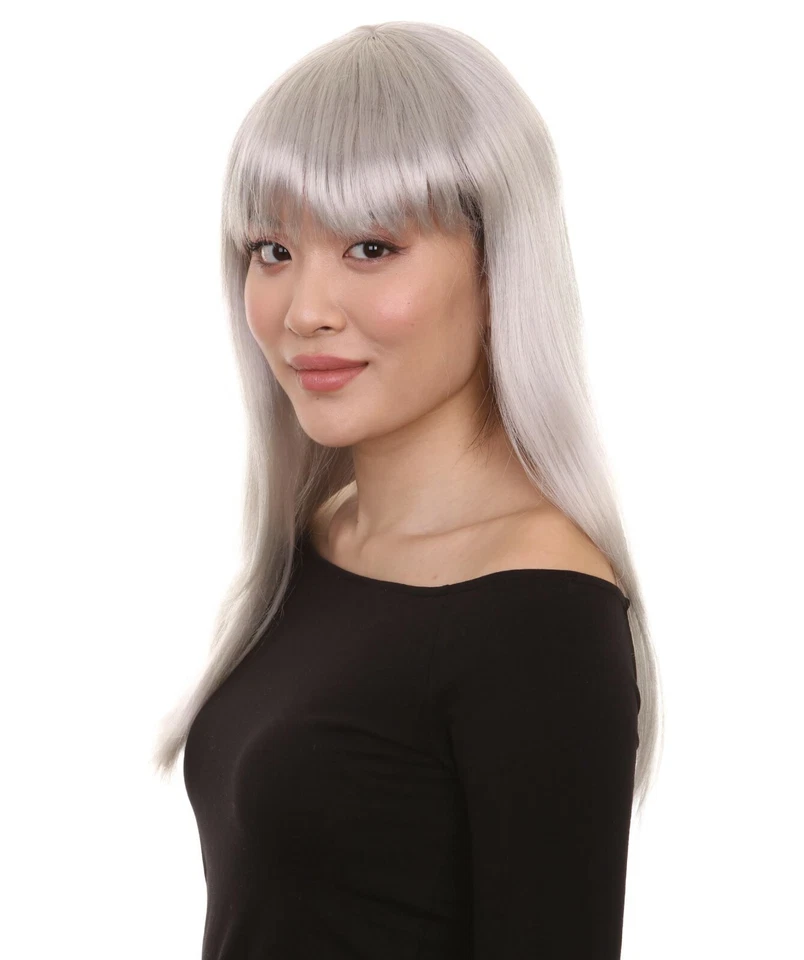 Peruca cinza festa cosplay sexy coleção glamour feminina adulta HW-688 (adulto) - Imagem 2 de 4