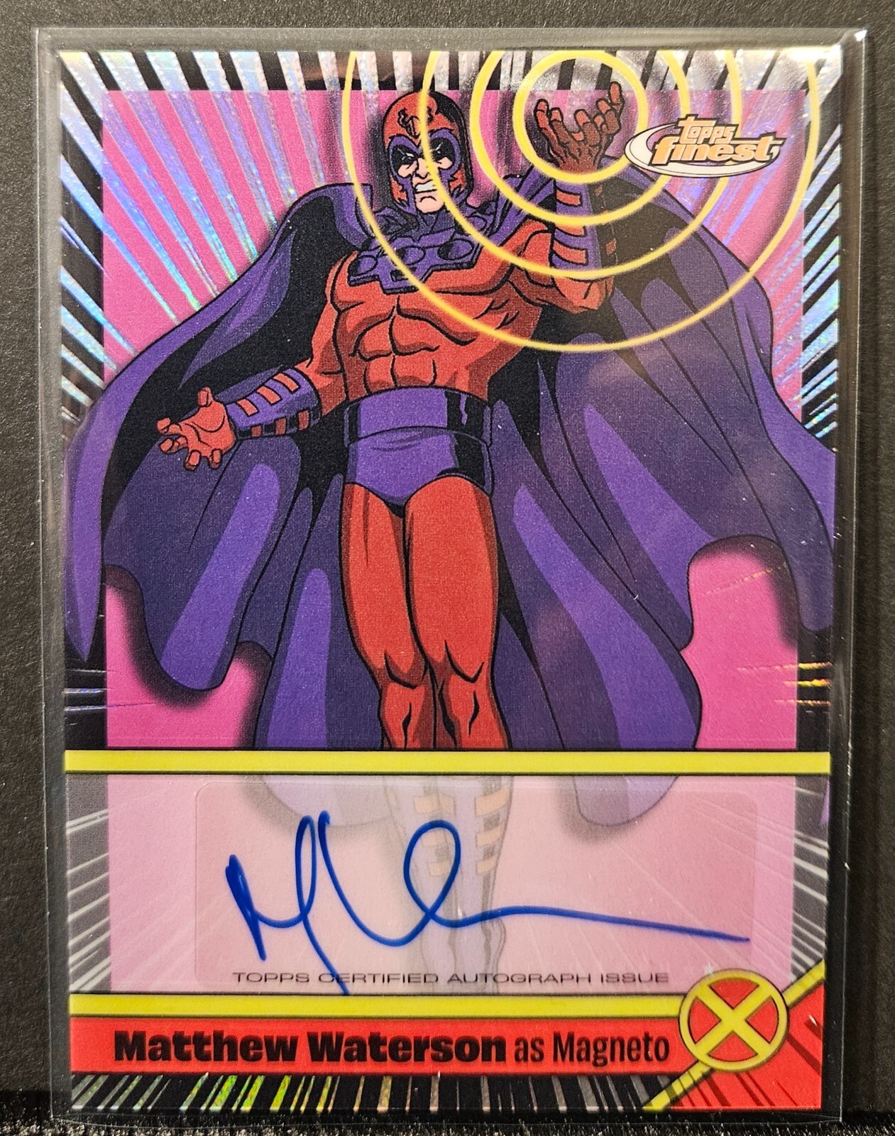 2025 Topps Finest X-Men '97 Magneto # VA-MW Voice Actor Autograph Matt Waterson