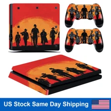 PS4 Slim Console Controller Skin Decals Cover Sticker For Playstation 4 Slim 
