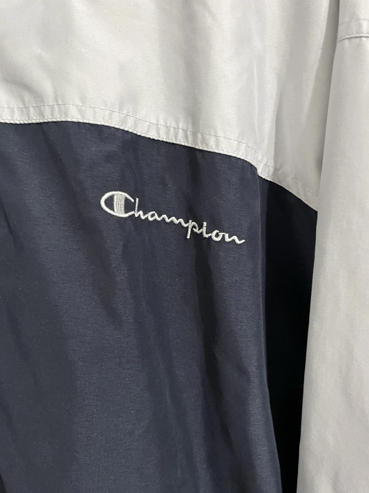 Chaqueta Champion Para Hombre XL Gris Track Wind Breaker Golf Cremallera Completa (0546-7) Foto 2 de 4