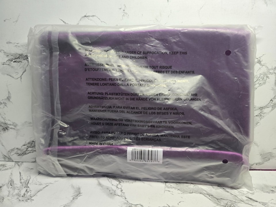 ULTA Beauty Purple Velour Makeup Cosmetic Bag w/Bow & Zipper 10"x7.5"x2