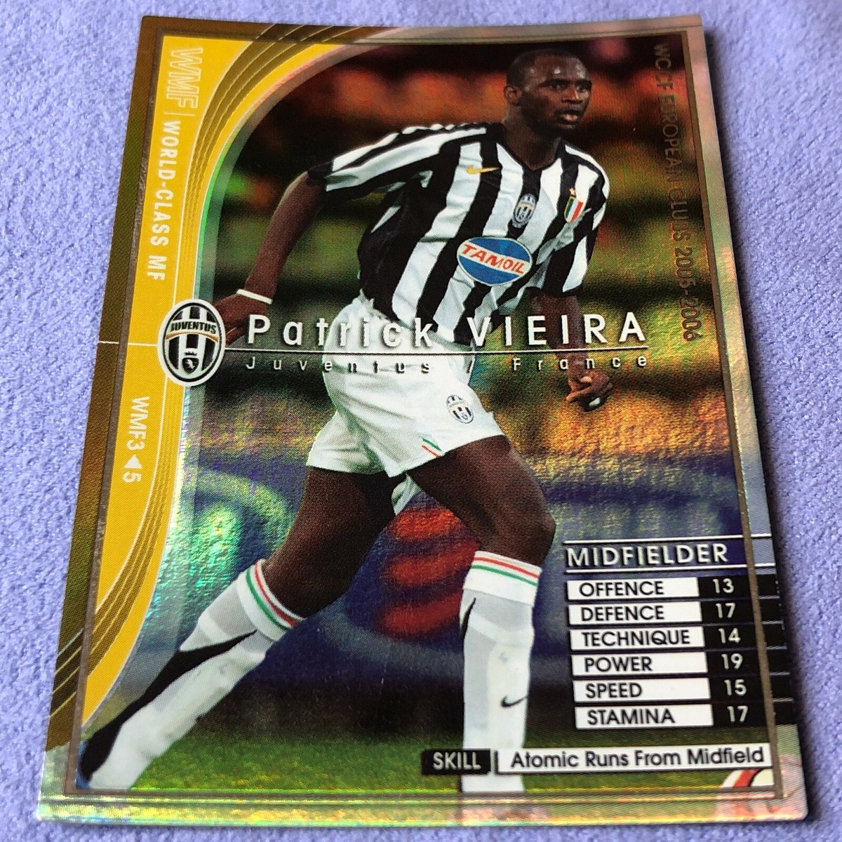 Patrick Vieiraページ WCCF 2005-2006 - Panini - MF WMF3/5 Patrick Vieira - Juventus