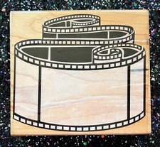 Vintage Rubber Stamp "Large Film Role" by Posh Impressions 4 1/4 x 4 3/4"
