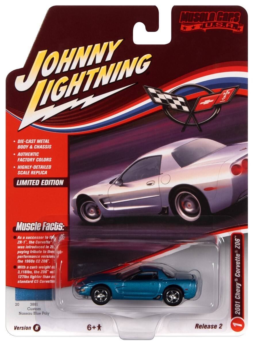 Johnny Lightning 1:64 Diecast Car 2001 Chevrolet Corvette