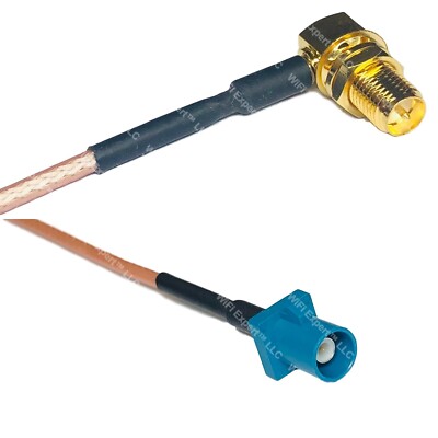 RG316 RP-SMA FEMALE ANGLE to Fakra Z Male RF Cable Rapid-SHIP LOT