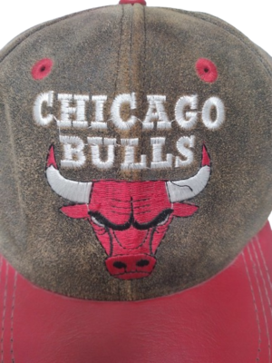 Vintage 1996 CHICAGO BULLS Championship Era Leather Cap - Michael 