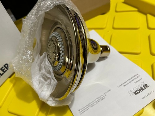 NEW - KOHLER - SINGLE WALL MOUNT FIXED SHOWER HEAD - K-10591-AF -French gold