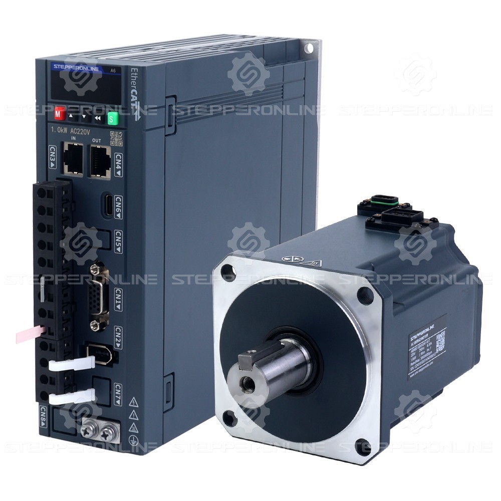 STEPPERONLINE 100W 400W 750W 1000W EtherCAT AC Servo Motor Kit 17-Bit Encoder