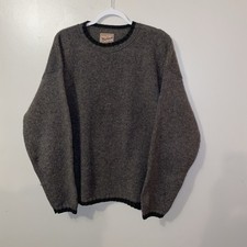 Vintage 80s 90s Woolrich Made in USA Wool Crewneck Sweater Mens XL Grey EUC