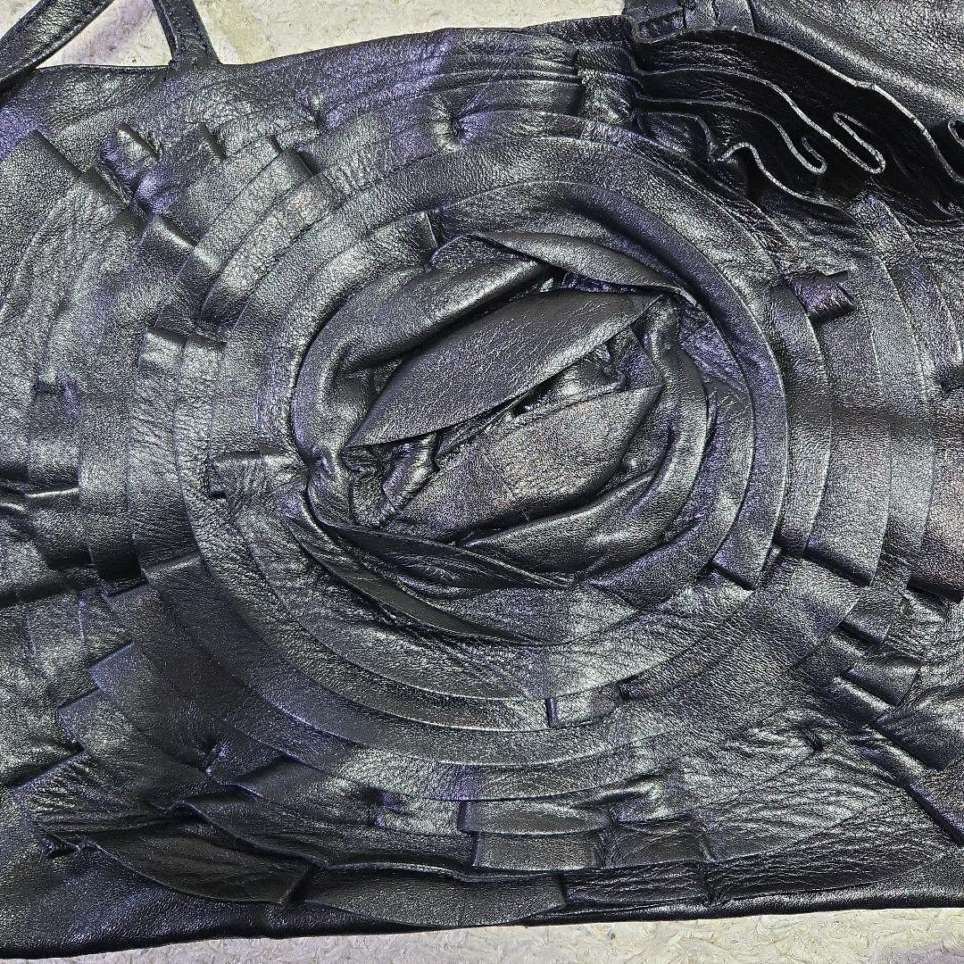 Valentino Garavani Leather Tote Bag 2Way Floral Pattern Black Rare Japan thumbnail 15