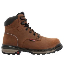 Rocky Rams Horn 6 Inch Waterproof Composite Toe Work Mens Brown RKK0388