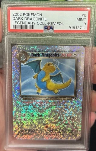 Pokémon TCG Dark Dragonite Reverse Holo 5/110 WOTC Legendary Collection PSA 9 MT
