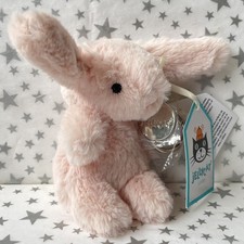 Jellycat Blush BASHFUL BUNNY RABBIT BAG CHARM - NEW with Tags ~ Retired  