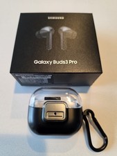 Samsung Galaxy Buds3 Pro Silver w/Clip Case Carabiner Wireless SM-R630 Excellent