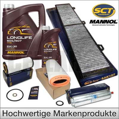 Filter Set Satz + 5W30 Öl passend für BMW E81 E87 118 + 120d E90 E91 318 + 320d