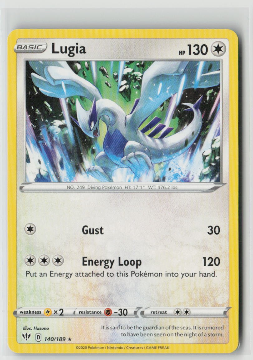 Lugia 140/189 Rare Darkness Ablaze Pokemon Near Mint