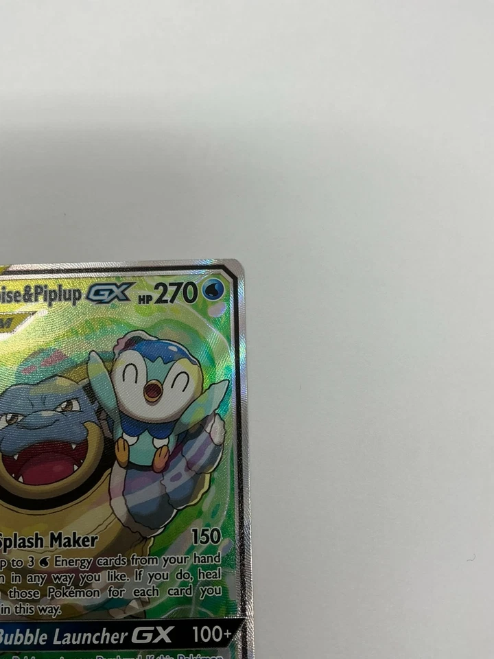 Blastoise & Piplup GX (Alternate Full Art) 215/236 Sm-Cosmic Eclipse Holo - Image 3 of 4