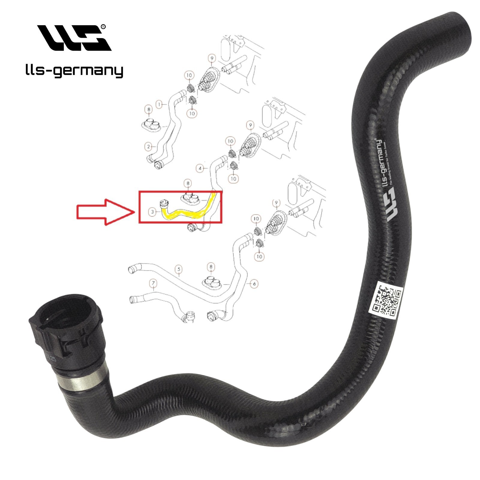 Heating Hose For AUDI A4 B6 B7 Sedan (8E2) (8EC) 1.8 T 2.0 8E1819371B