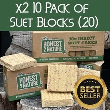 PREMIUM Suet Blocks 10pk x2 Wild Bird Food. Mealworm and Insect pk of 20