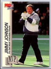1992 Pro Set Gold MVPs  Jimmy Johnson MVP30
