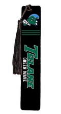 Tulane University Green Wave Collegiate Wooden Bookmark with Tassel