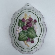 VINTAGE LE CORDON BLEU RASPBERRY LEAF JELLY JELLO MOLD FRANKLIN MINT 1986