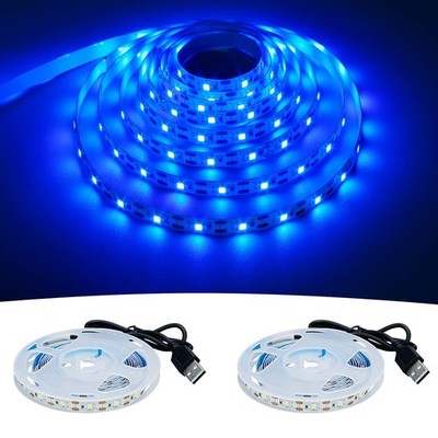 KXZM 5V USB Blue 460-465nm LED Strip Light USB Powered 13.12ft/4M 240LEDs Fle...