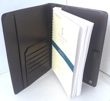 Franklin Covey Spiral Planner Folio Organizer Brown Full-Grain Leather ~ Perfect