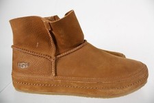 Ugg Australia Brown Suede Leather Women's Boot Slippers Size 7