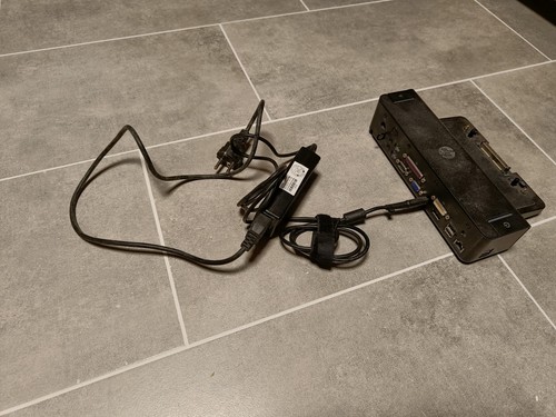 HP Dockingstation A7E32AA + Netzteil – Laptop Dock – DisplayPort /VGA /USB / LAN