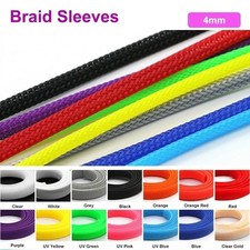 PET Expandable Insulated Braided Sleeving Wire Cable Sleeve Protect ALL SIZE LOT